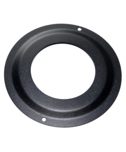 ROSONE PICCOLO VERNICIATO NERO PER TUBI STUFE A PELLET - DIAMETRO 80 MM